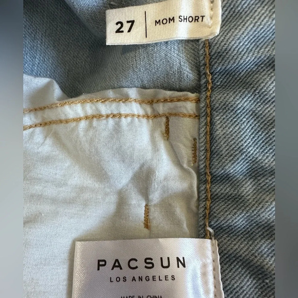 Pacsun Mom shorts high waist denim blue size 27 - Picture 7 of 8